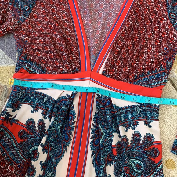 VINTAGE LOW CUT V NECK SEXY MIDI DRESS RUBBER DUCKY PRODUCTIONS INC XS S 2 4 - Picture 6 of 9